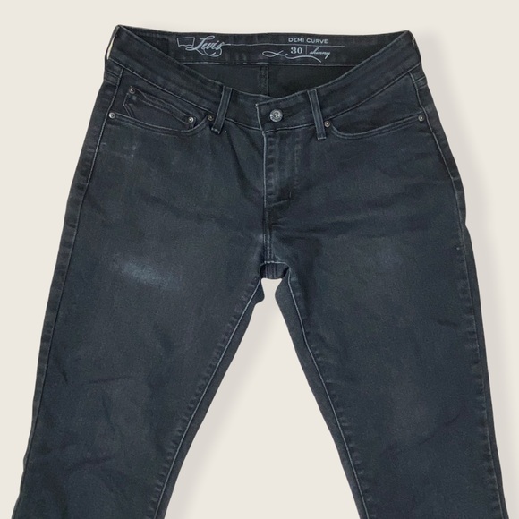 Levi’s San Francisco Mid Rise Black Demi Curve 30 - Picture 10 of 12
